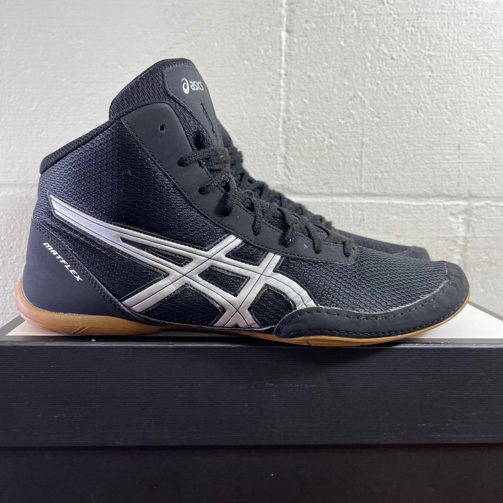 Asics Matflex 5 J504N Black Gum Athletic Wrestling Boxing Shoes‎ Men's 13 US
